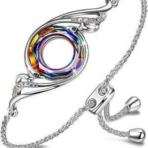 Rise From the Ashes Phoenix Bracelet Made with Crystals from Austria, Adjustable